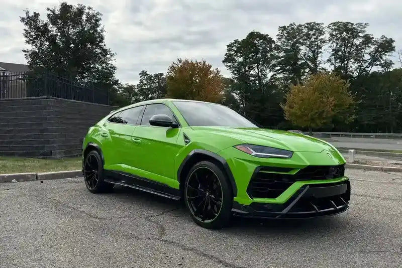 Green Lamborghini Urus for Rent in Orlando, front view