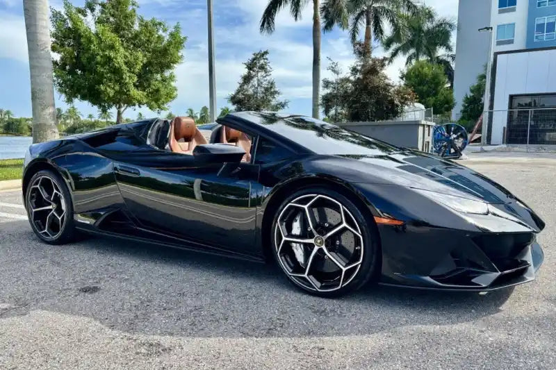 black lamborghini huracan for rental in Orlando